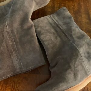 Stuart Weitzman Gray Suede Ankle Boots